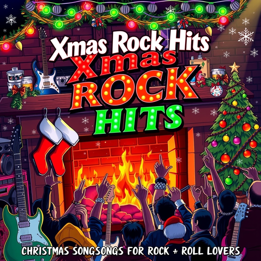 xmas rock hits christmas songs for rock and roll lovers by मुफ्त एआई छवि जनरेटर - बिना लॉगिन के✨ | AIGAZOU