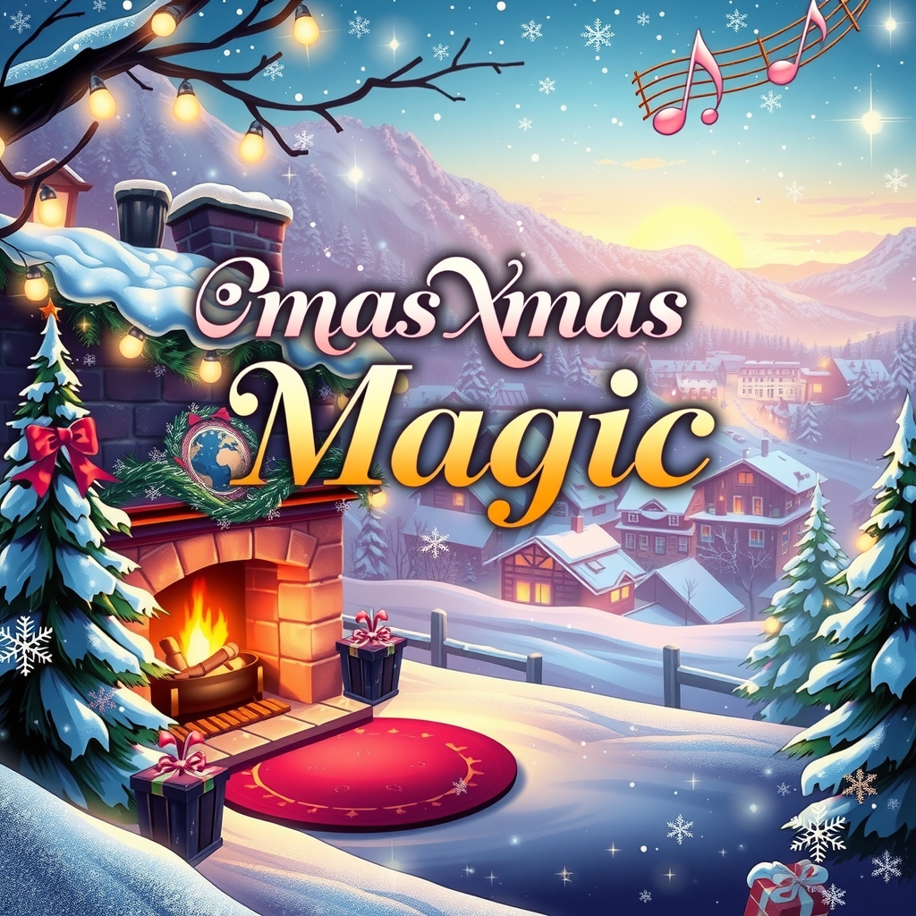 xmas magic music for creating a festive atmosphere by Free AI Image Generator & Maker - No login required✨ | AIGAZOU