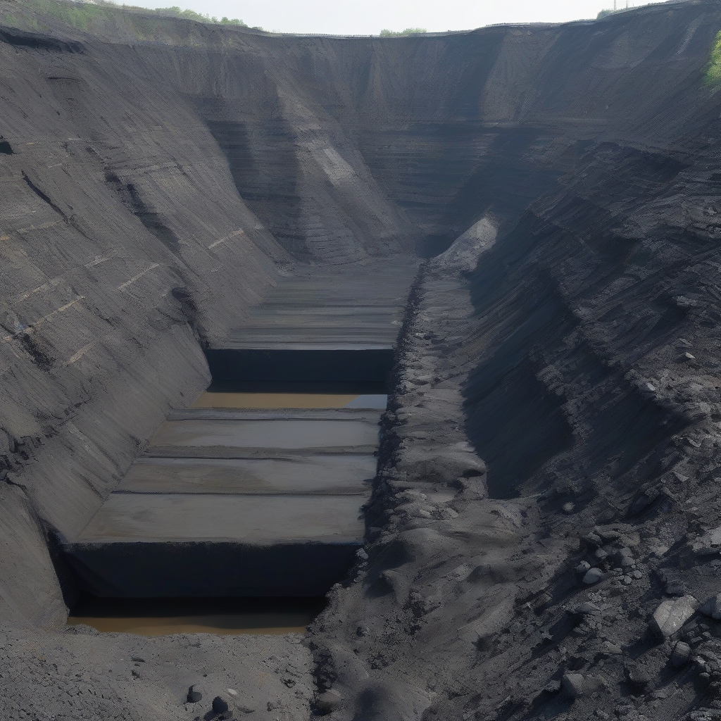 coal seam with gangue and surrounding rocks by मुफ्त एआई छवि जनरेटर - बिना लॉगिन के✨ | AIGAZOU