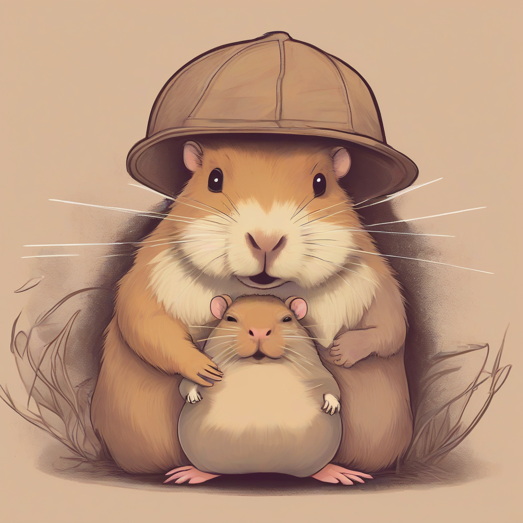 capybara sitting on a hamster by मुफ्त एआई छवि जनरेटर - बिना लॉगिन के✨ | AIGAZOU