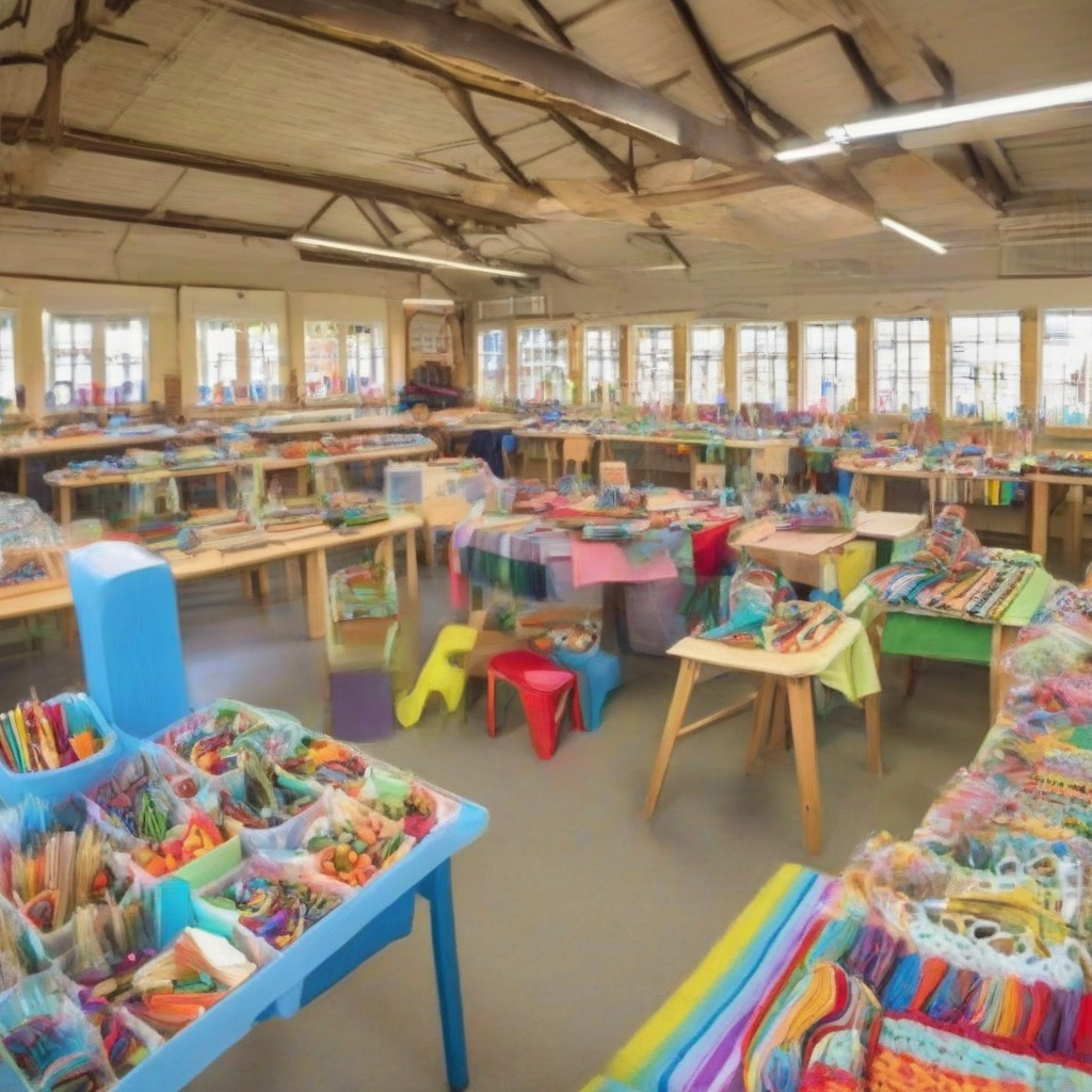 handmade market in school classroom by Générateur d'images par IA gratuit - Aucune connexion nécessaire✨ | AIGAZOU