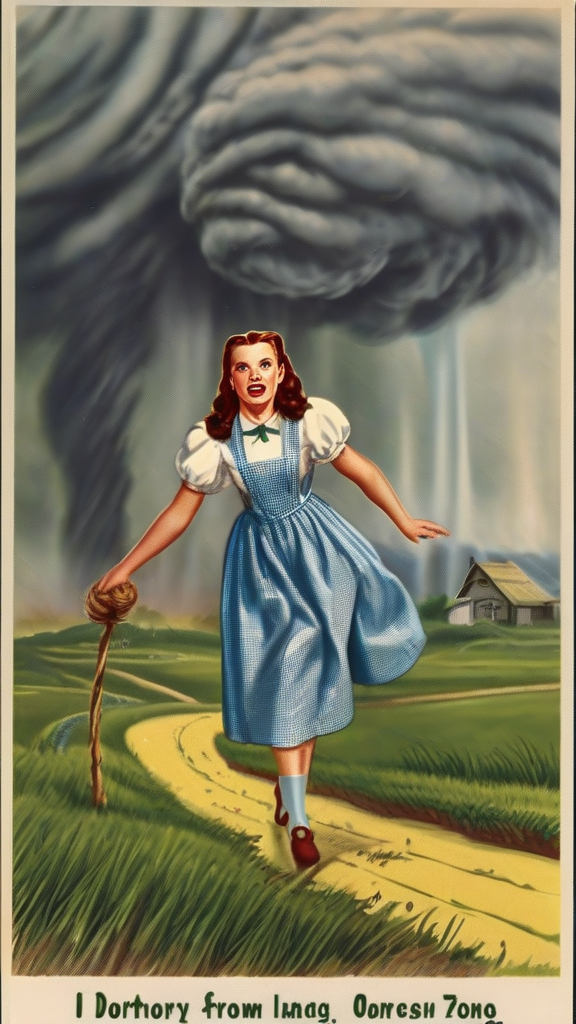 dorothy wizard oz tornado by Générateur d'images par IA gratuit - Aucune connexion nécessaire✨ | AIGAZOU