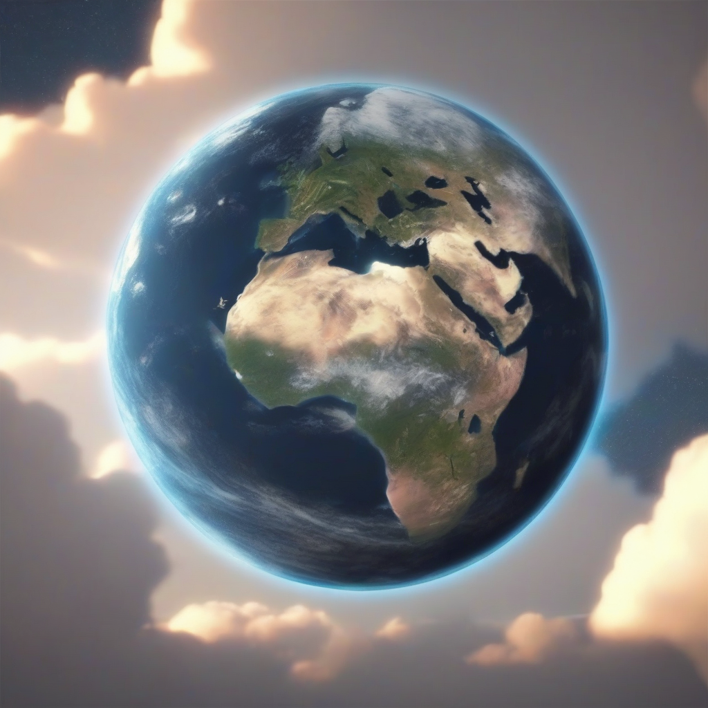 a earth floating in the sky 3d animation by मुफ्त एआई छवि जनरेटर - बिना लॉगिन के✨ | AIGAZOU