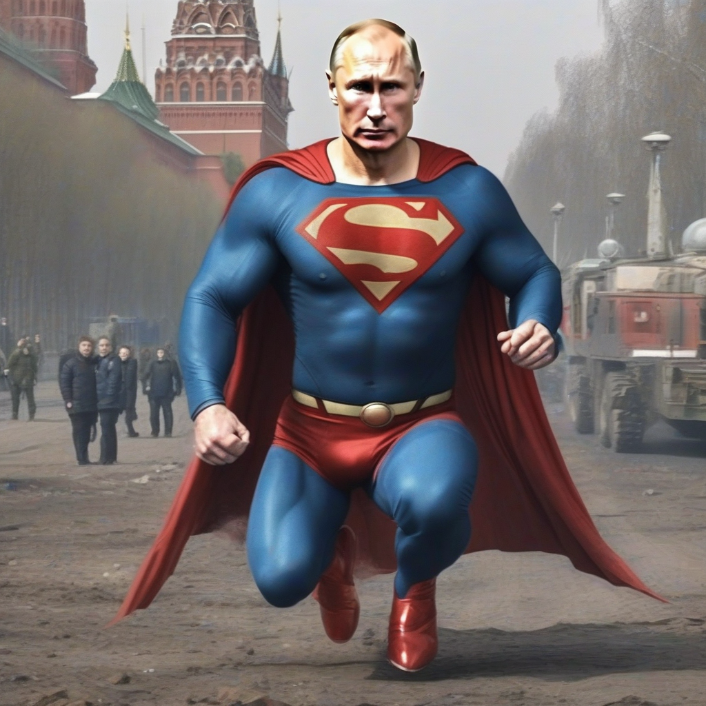 putin as superman in moscow by मुफ्त एआई छवि जनरेटर - बिना लॉगिन के✨ | AIGAZOU