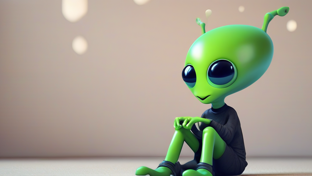 cute alien taking a break by मुफ्त एआई छवि जनरेटर - बिना लॉगिन के✨ | AIGAZOU