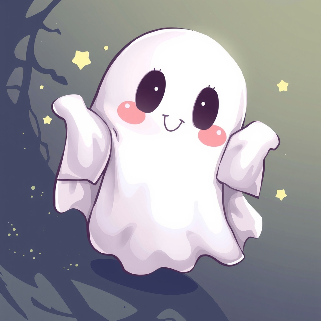 a super cute ghost by मुफ्त एआई छवि जनरेटर - बिना लॉगिन के✨ | AIGAZOU