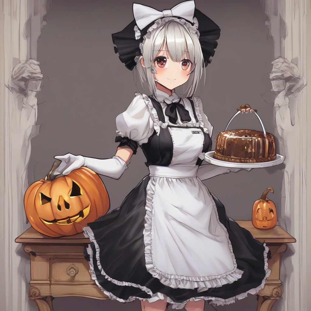 maid long halloween by मुफ्त एआई छवि जनरेटर - बिना लॉगिन के✨ | AIGAZOU