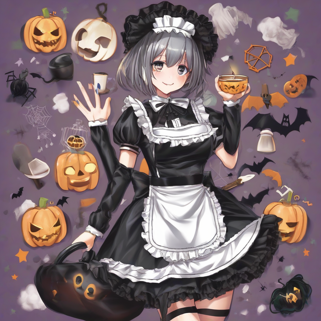 maid long halloween by मुफ्त एआई छवि जनरेटर - बिना लॉगिन के✨ | AIGAZOU