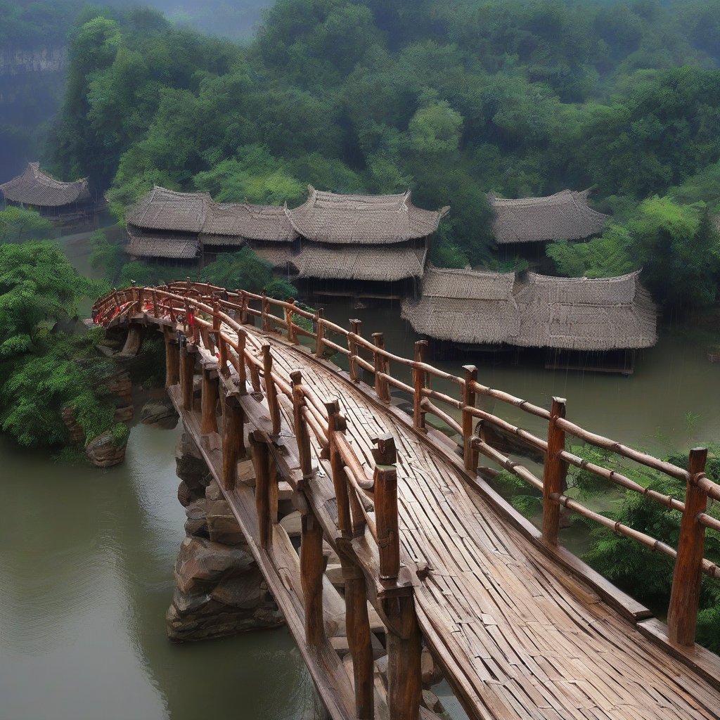 guangxi ethnic wind and rain bridge by मुफ्त एआई छवि जनरेटर - बिना लॉगिन के✨ | AIGAZOU