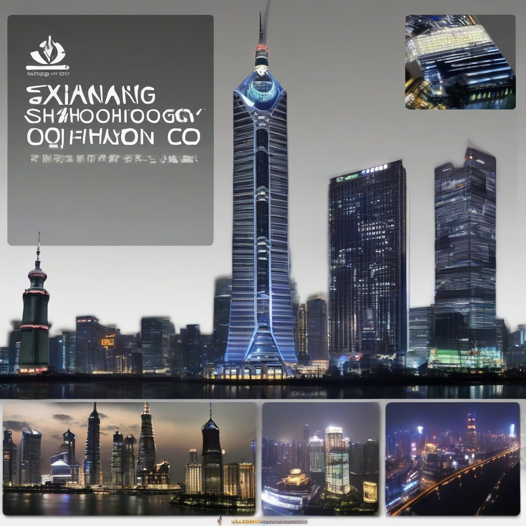 company image night scene shanghai skyscrapers logo by मुफ्त एआई छवि जनरेटर - बिना लॉगिन के✨ | AIGAZOU