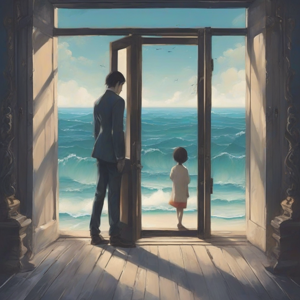 vast sea and deep sky meet in doorway by 免费AI图像生成工具 | AIGAZOU