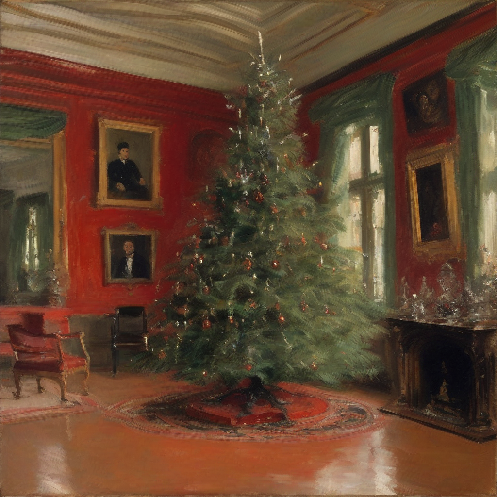 max liebermann christmas tree painting 1914 by मुफ्त एआई छवि जनरेटर - बिना लॉगिन के✨ | AIGAZOU