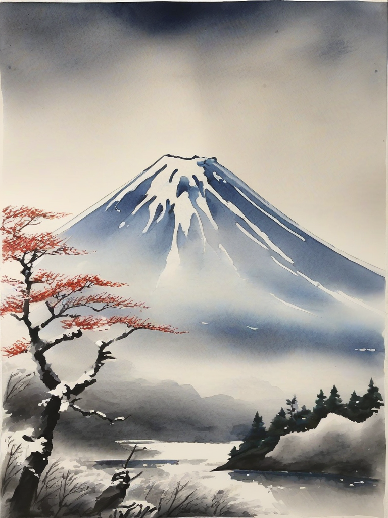 mount fuji snow watercolor by Générateur d'images par IA gratuit - Aucune connexion nécessaire✨ | AIGAZOU