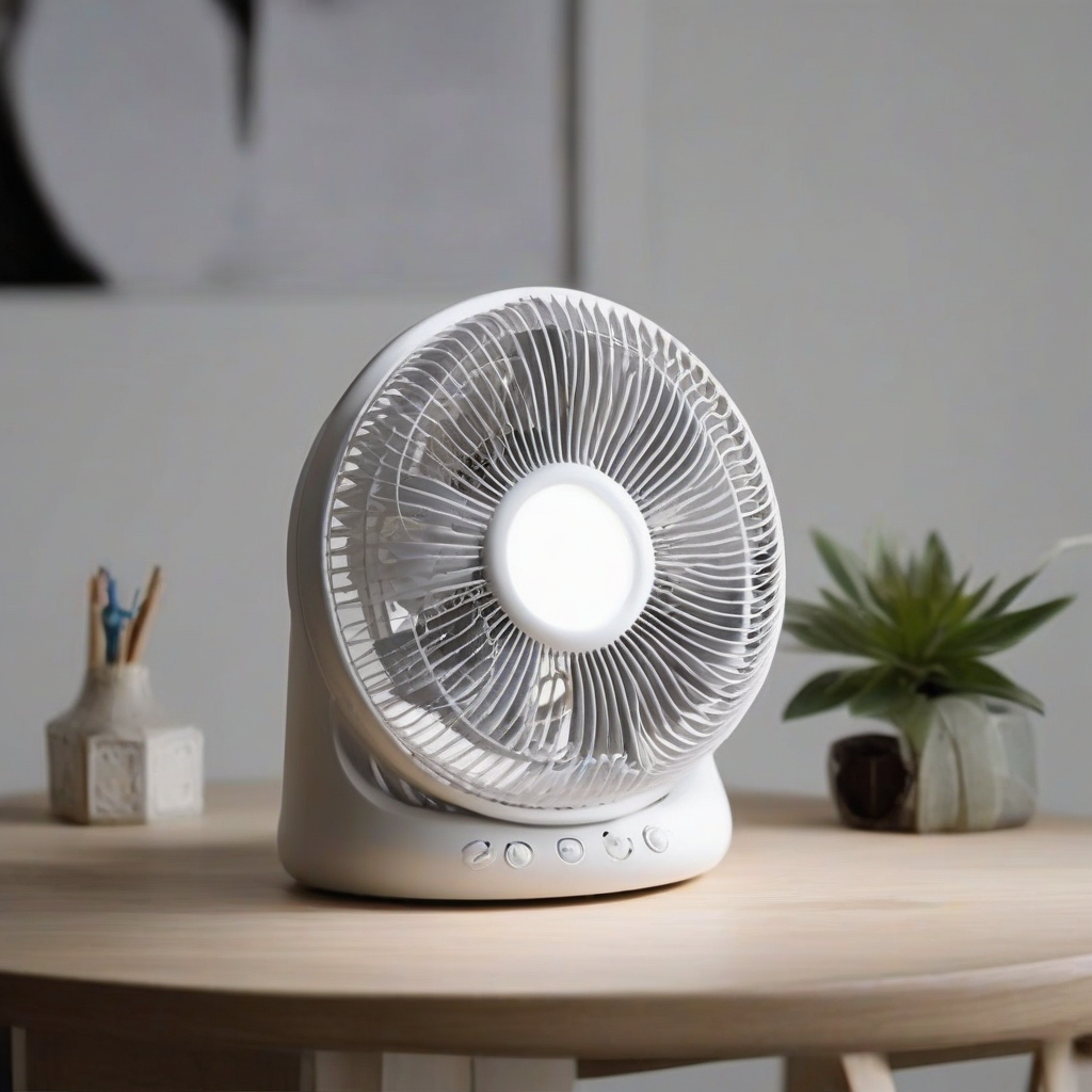 a fan with light and sensor by Générateur d'images par IA gratuit - Aucune connexion nécessaire✨ | AIGAZOU