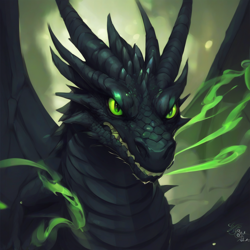 black dragon cute green eyed kind by मुफ्त एआई छवि जनरेटर - बिना लॉगिन के✨ | AIGAZOU