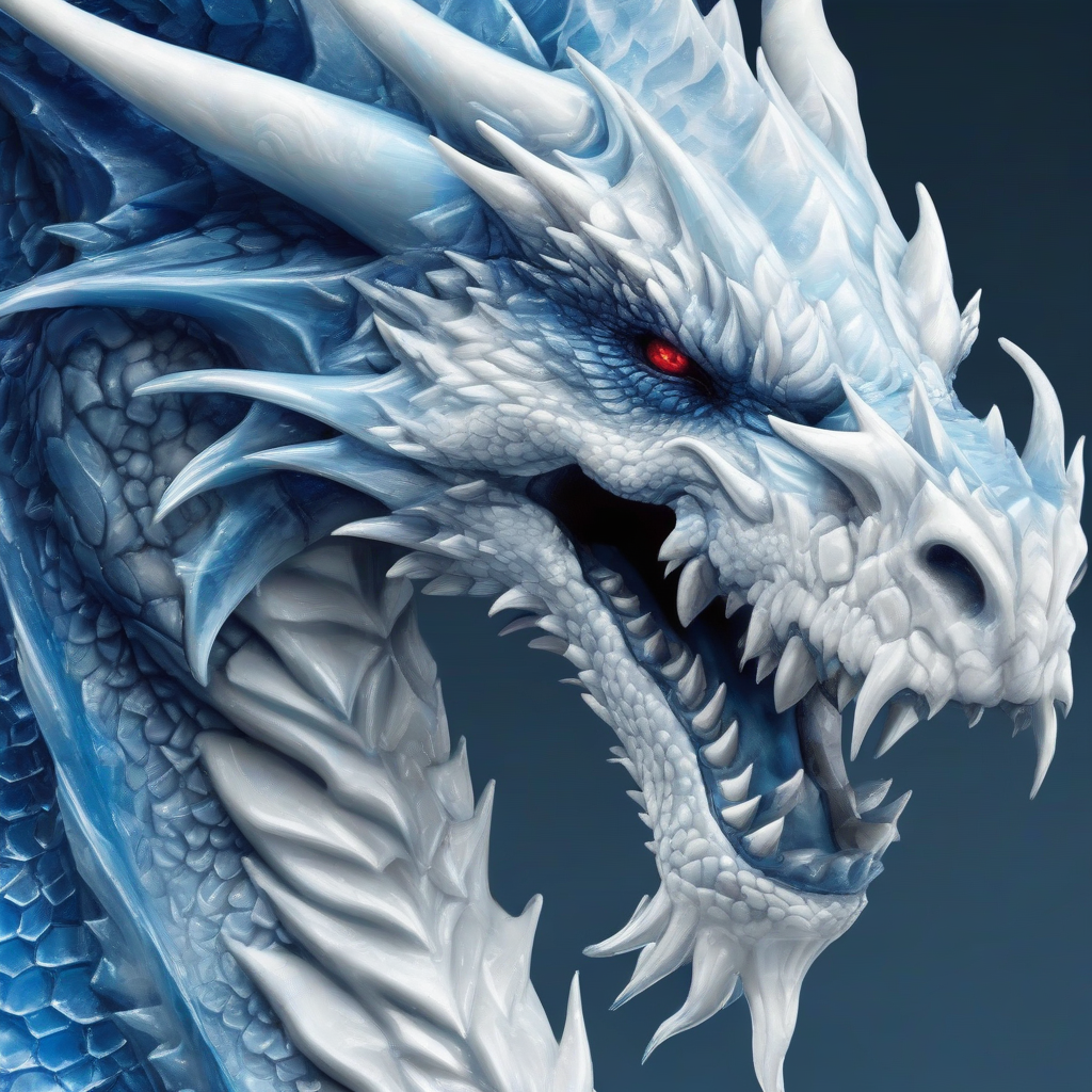 blue white ice dragon by मुफ्त एआई छवि जनरेटर - बिना लॉगिन के✨ | AIGAZOU