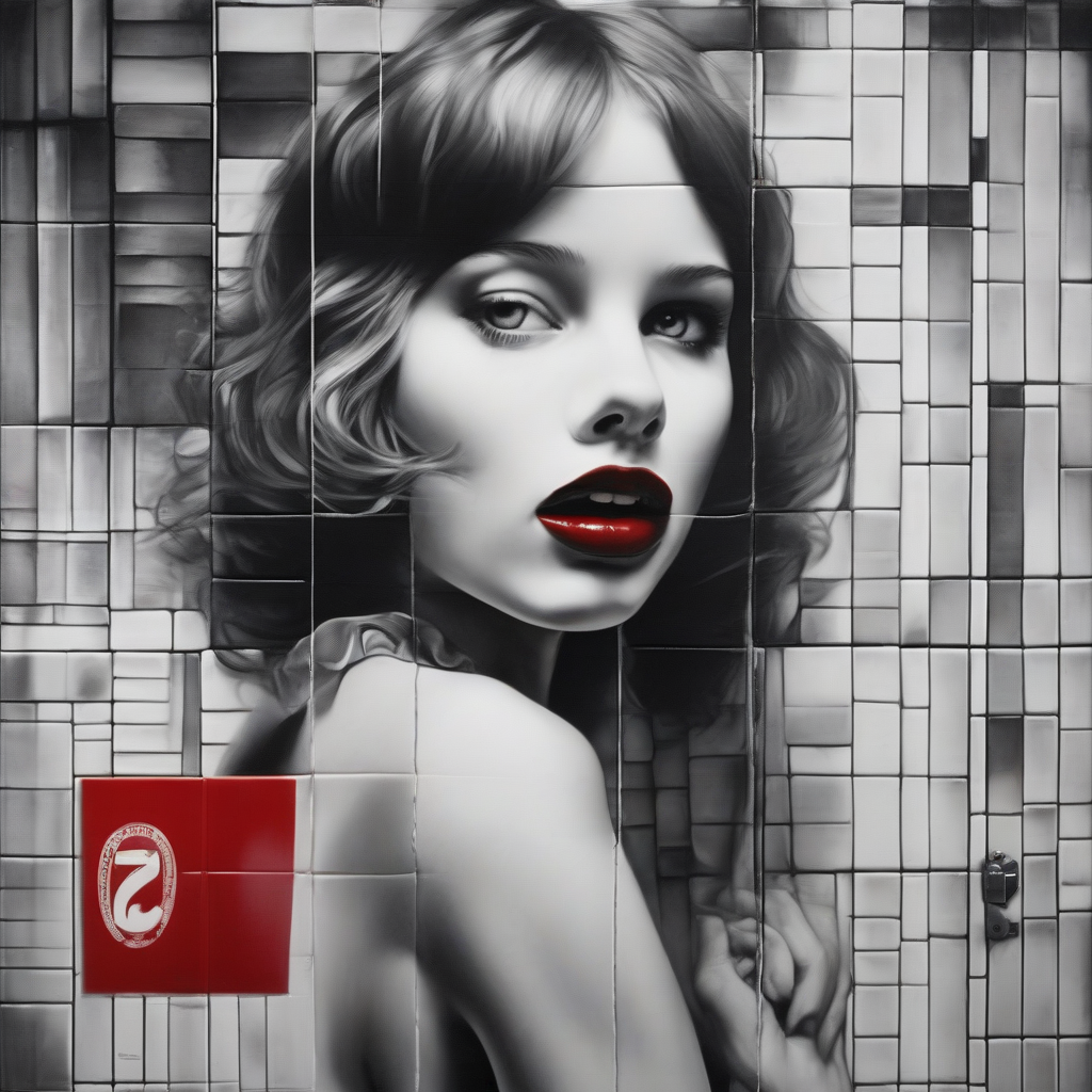 ubahn fliesen schoene junge frau mode by Free AI Image Generator & Maker - No login required✨ | AIGAZOU