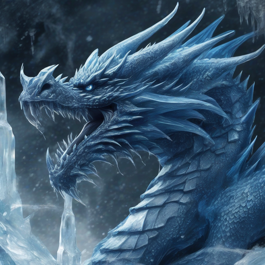 blue dragon ice dark by मुफ्त एआई छवि जनरेटर - बिना लॉगिन के✨ | AIGAZOU