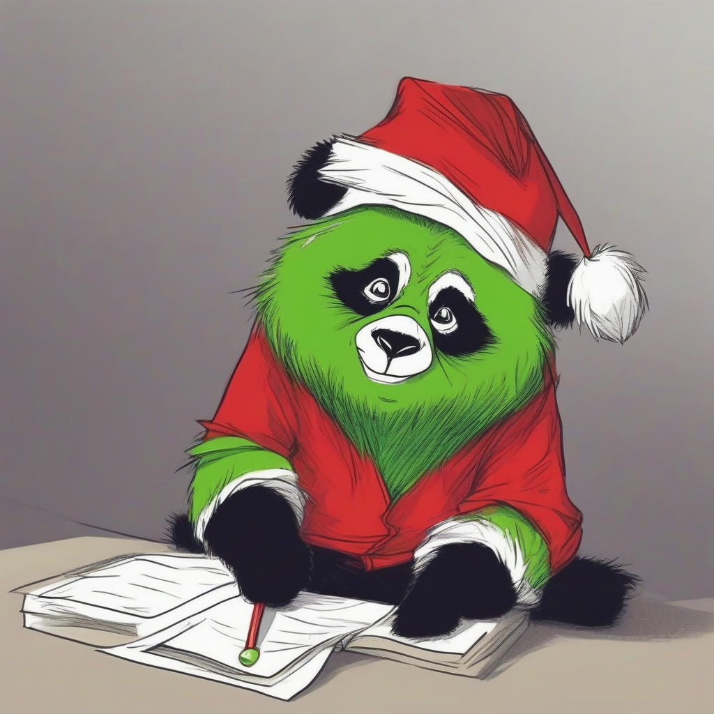 panda disguised as grinch by मुफ्त एआई छवि जनरेटर - बिना लॉगिन के✨ | AIGAZOU