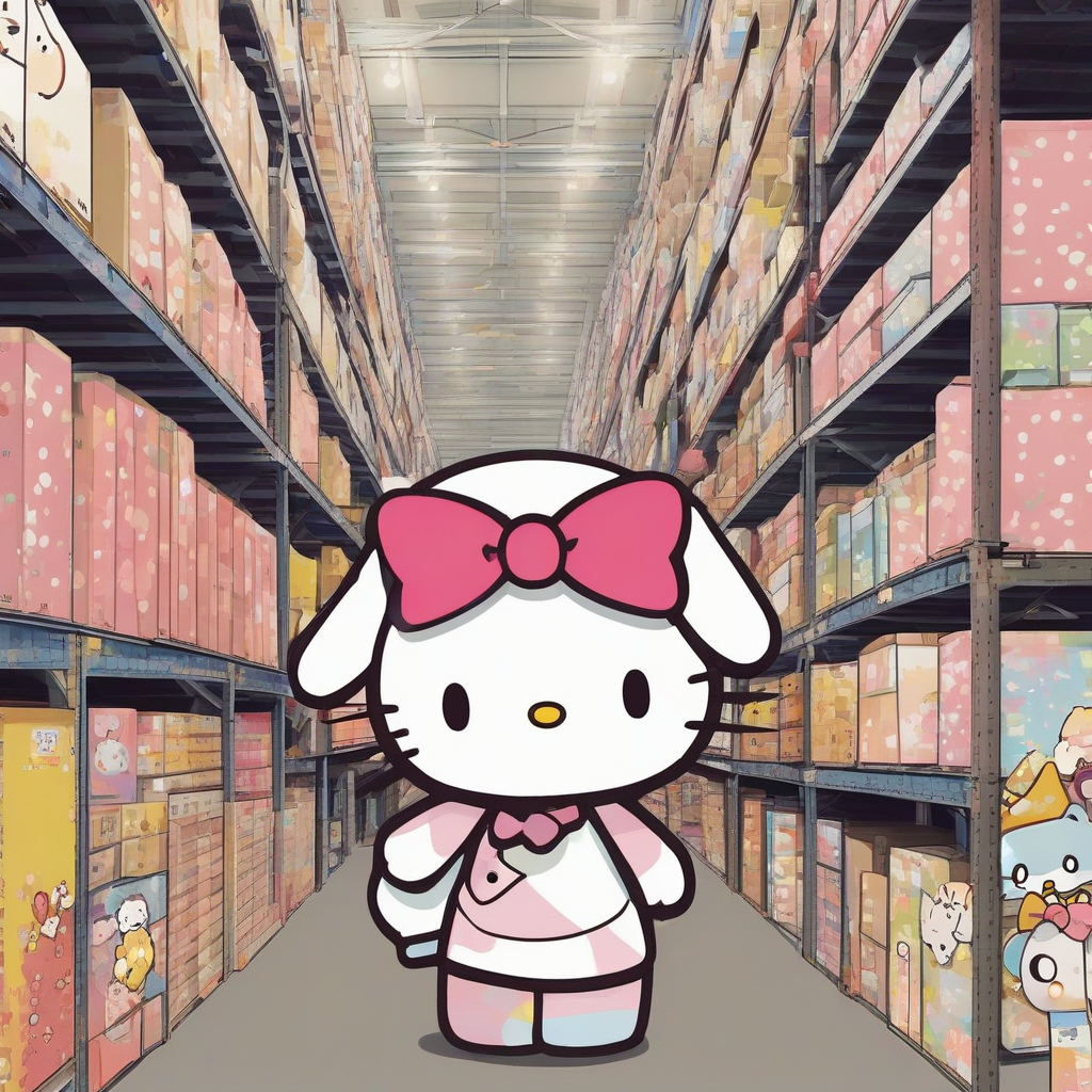 sanrio style art warehouse by मुफ्त एआई छवि जनरेटर - बिना लॉगिन के✨ | AIGAZOU