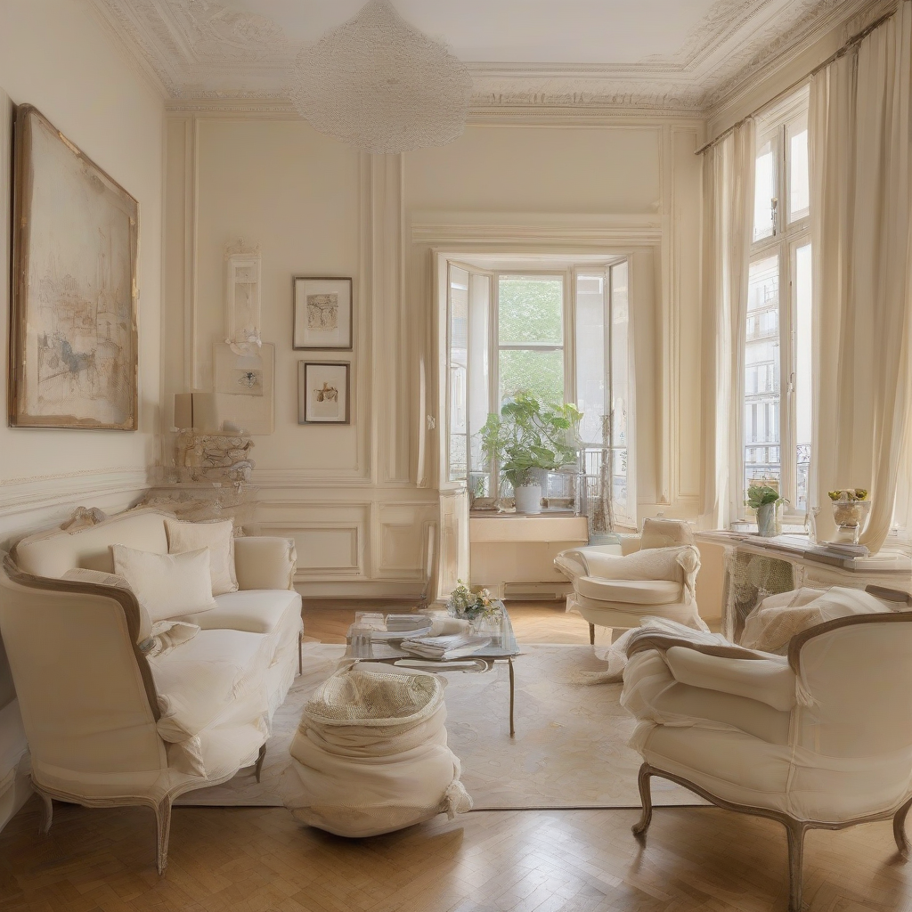 three bedroom two living room french style by Générateur d'images par IA gratuit - Aucune connexion nécessaire✨ | AIGAZOU