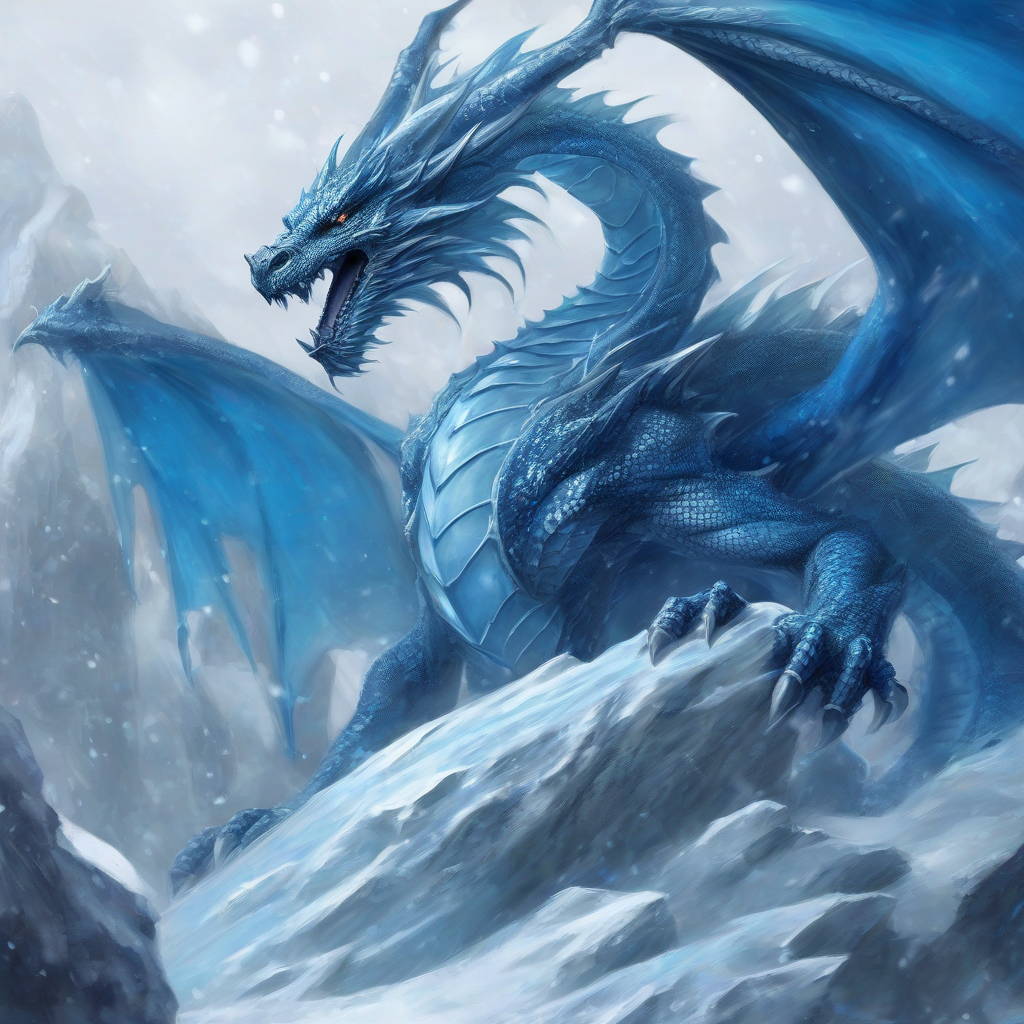 blue ice dragon young by मुफ्त एआई छवि जनरेटर - बिना लॉगिन के✨ | AIGAZOU