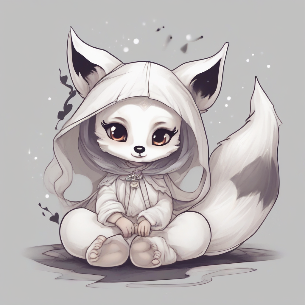 a cute baby fox girl ghost by मुफ्त एआई छवि जनरेटर - बिना लॉगिन के✨ | AIGAZOU