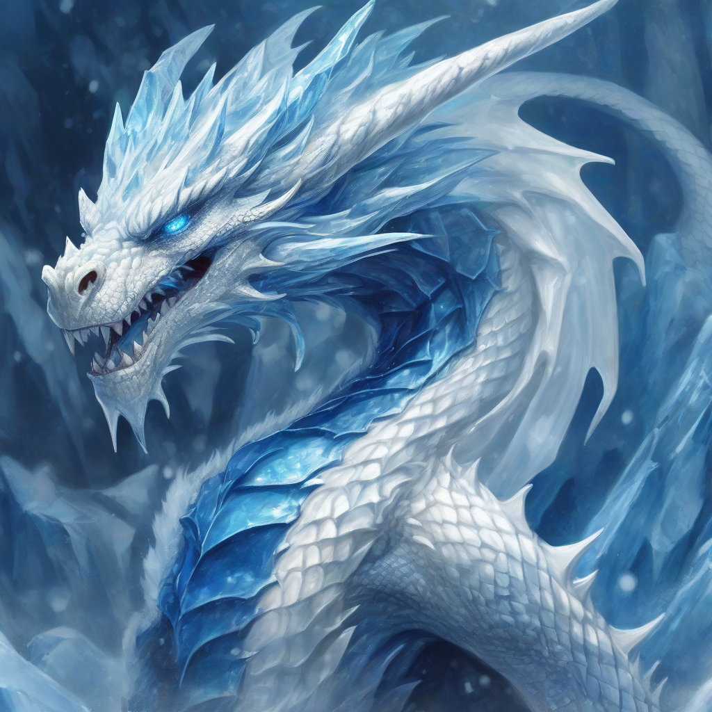 blue white ice dragon young by मुफ्त एआई छवि जनरेटर - बिना लॉगिन के✨ | AIGAZOU