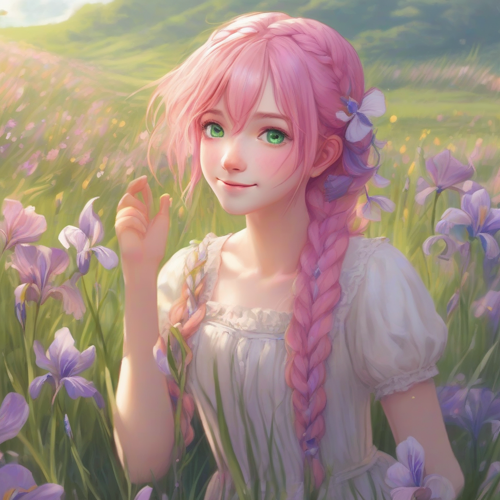 high quality field of flowers girl fairy by Générateur d'images par IA gratuit - Aucune connexion nécessaire✨ | AIGAZOU