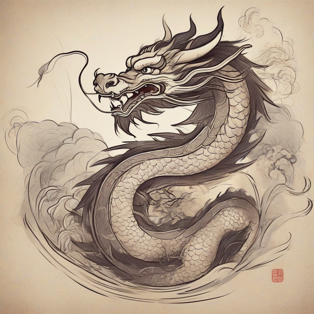 draw a dragon in ancient chinese style by Générateur d'images par IA gratuit - Aucune connexion nécessaire✨ | AIGAZOU