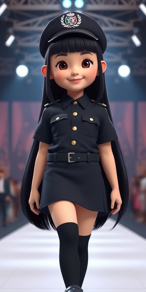 police uniform teenage girl model by मुफ्त एआई छवि जनरेटर - बिना लॉगिन के✨ | AIGAZOU