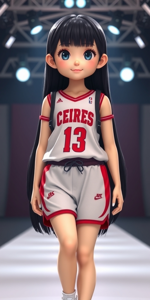 teenage girl model basketball uniform high quality by Générateur d'images par IA gratuit - Aucune connexion nécessaire✨ | AIGAZOU