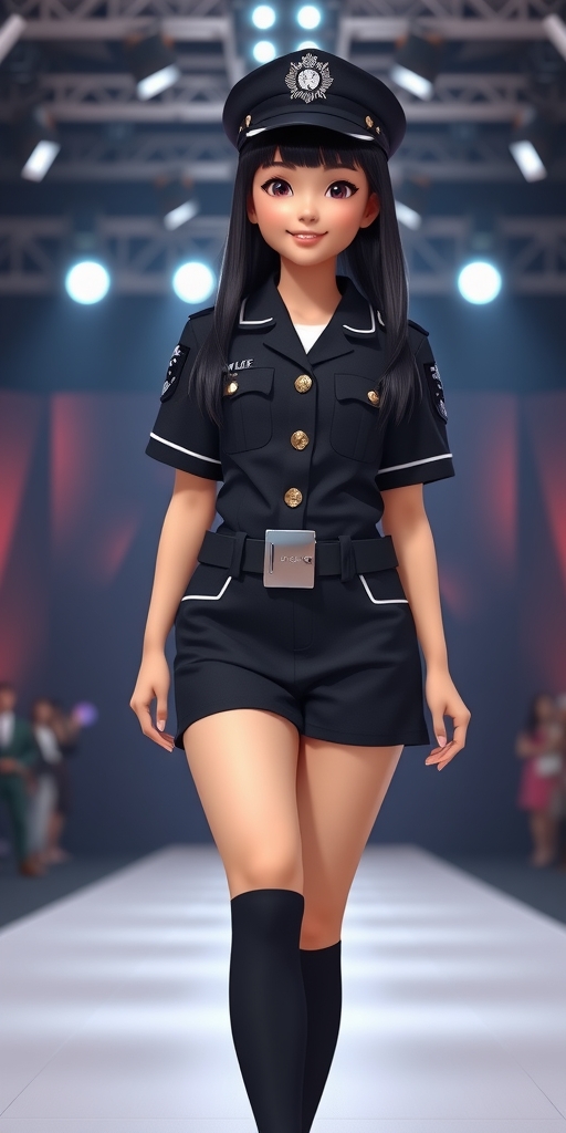 police uniform girl 3d model 17 years old by Générateur d'images par IA gratuit - Aucune connexion nécessaire✨ | AIGAZOU