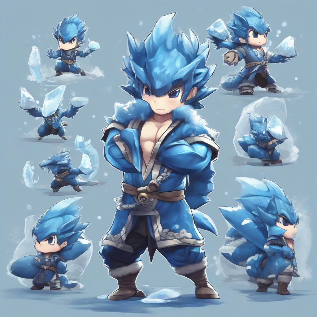 blue dragon ice chibi strong by मुफ्त एआई छवि जनरेटर - बिना लॉगिन के✨ | AIGAZOU