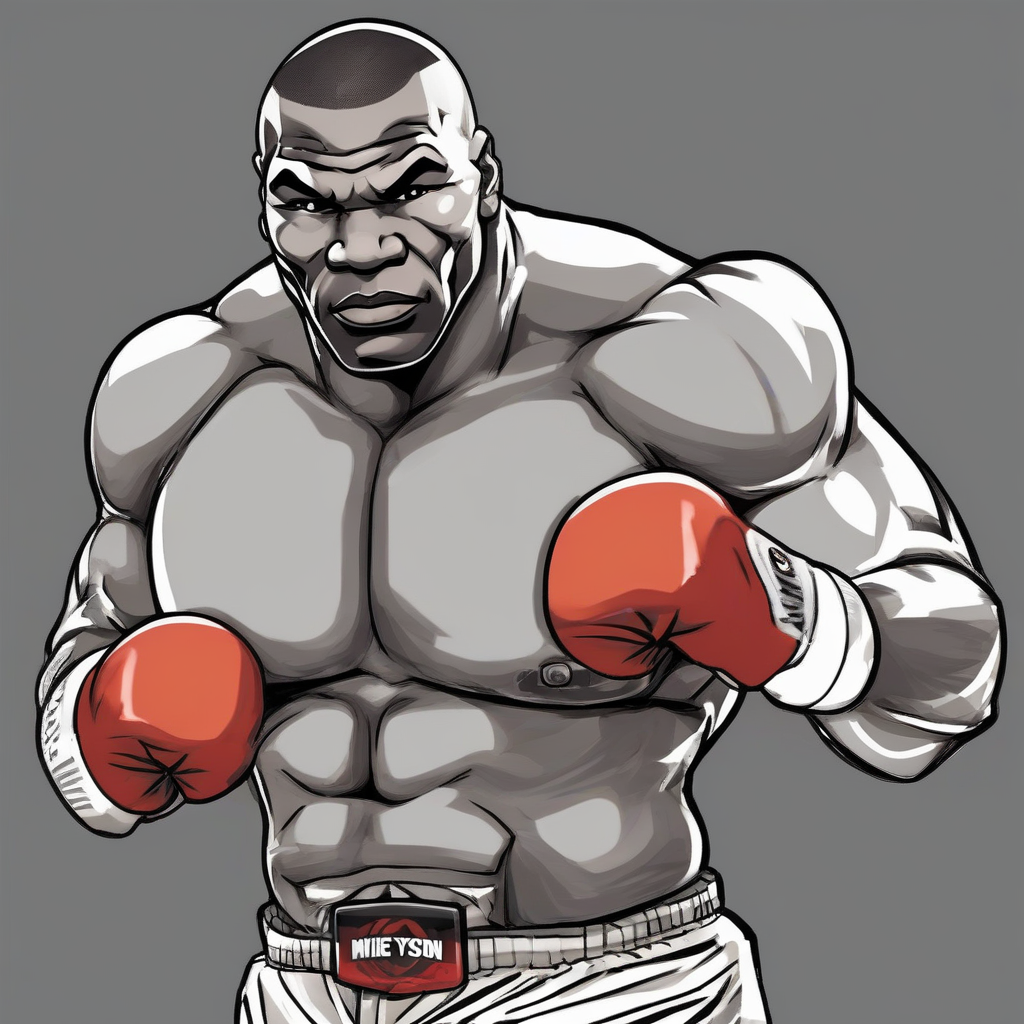 mike tyson as anime character by 免费AI图像生成工具 | AIGAZOU