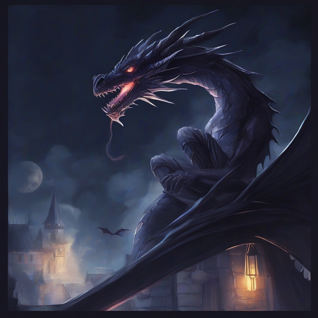 night dragon dark villain child by मुफ्त एआई छवि जनरेटर - बिना लॉगिन के✨ | AIGAZOU