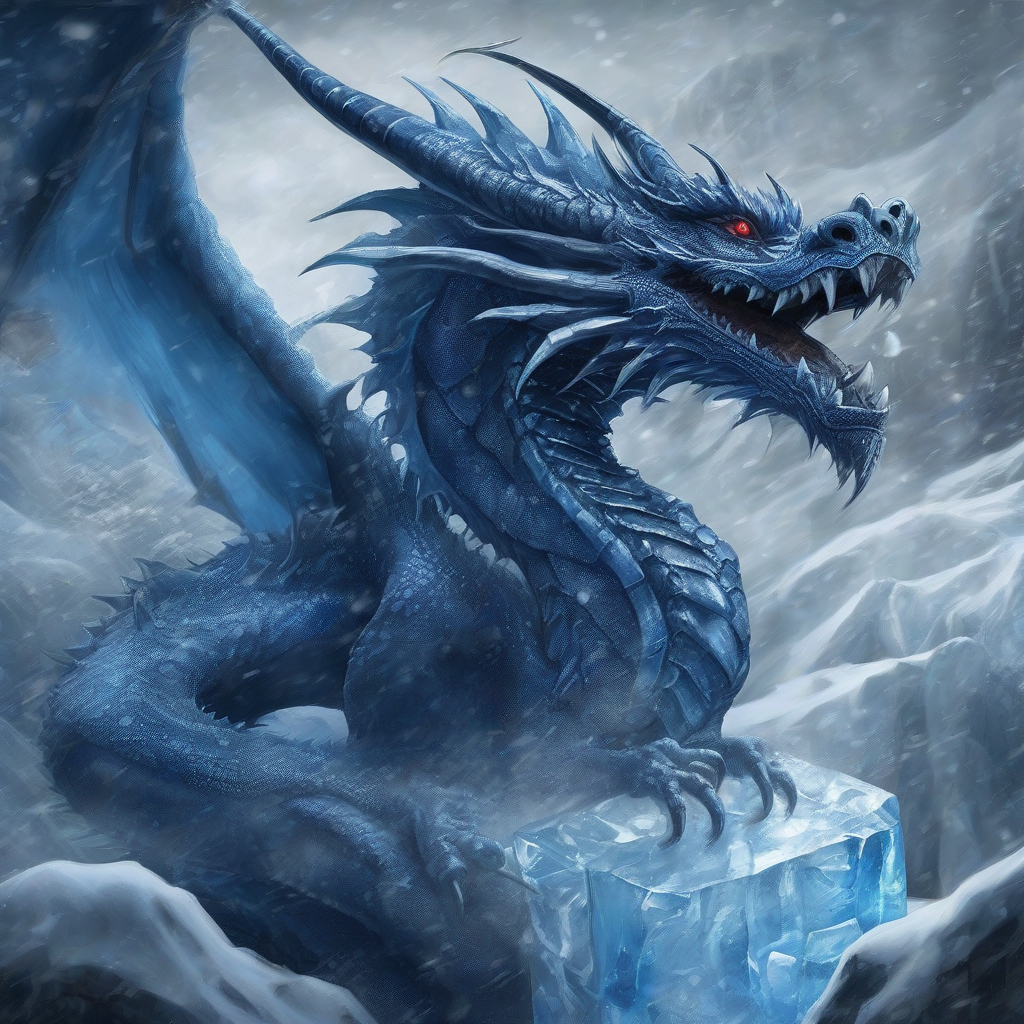 blue dragon ice dark by मुफ्त एआई छवि जनरेटर - बिना लॉगिन के✨ | AIGAZOU