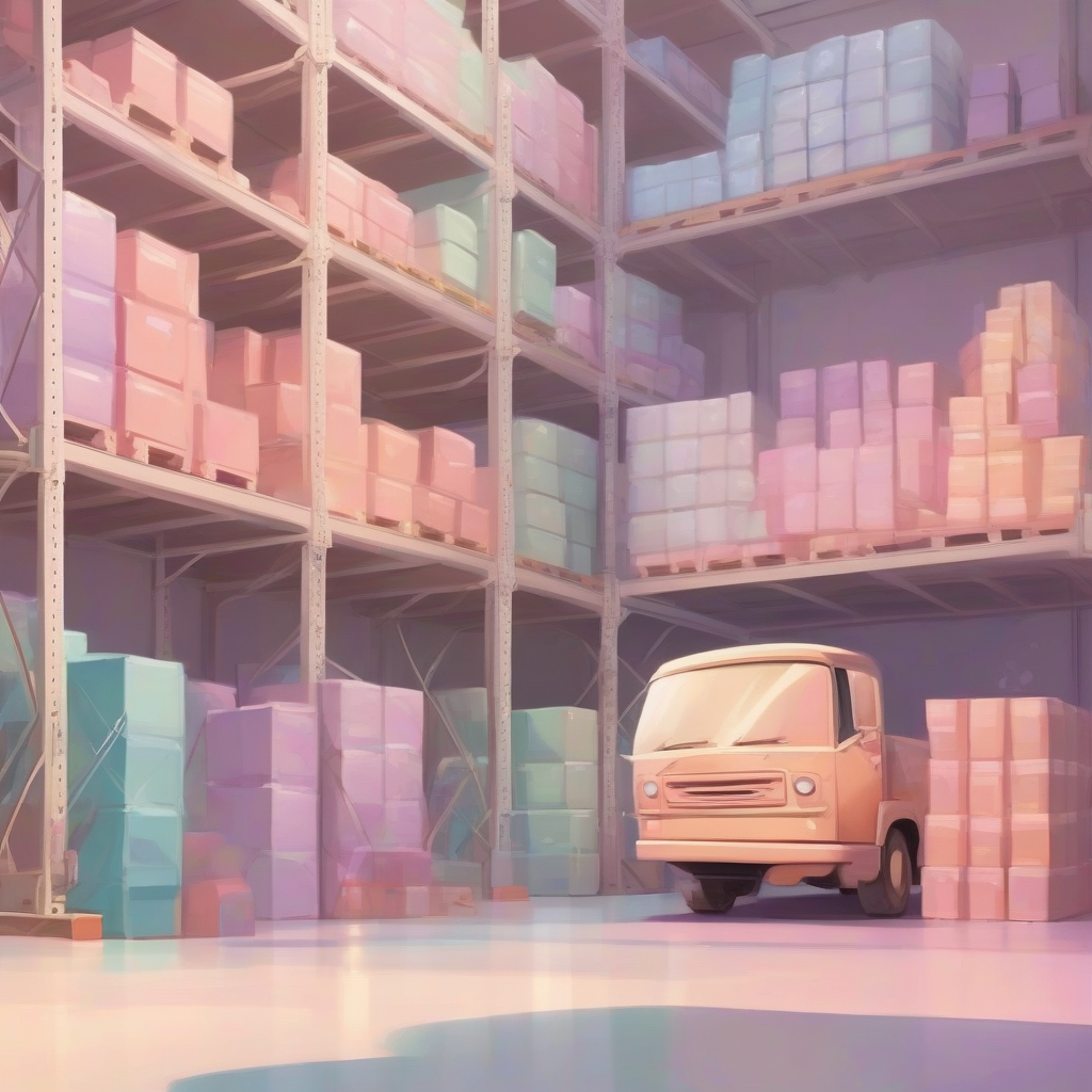 disney style art warehouse pastel colors by मुफ्त एआई छवि जनरेटर - बिना लॉगिन के✨ | AIGAZOU