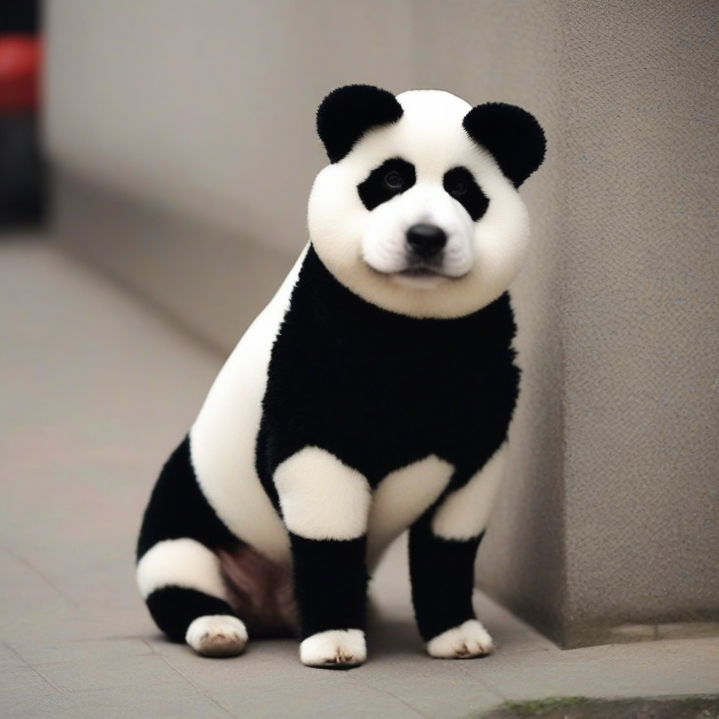 a dog with a panda body by मुफ्त एआई छवि जनरेटर - बिना लॉगिन के✨ | AIGAZOU