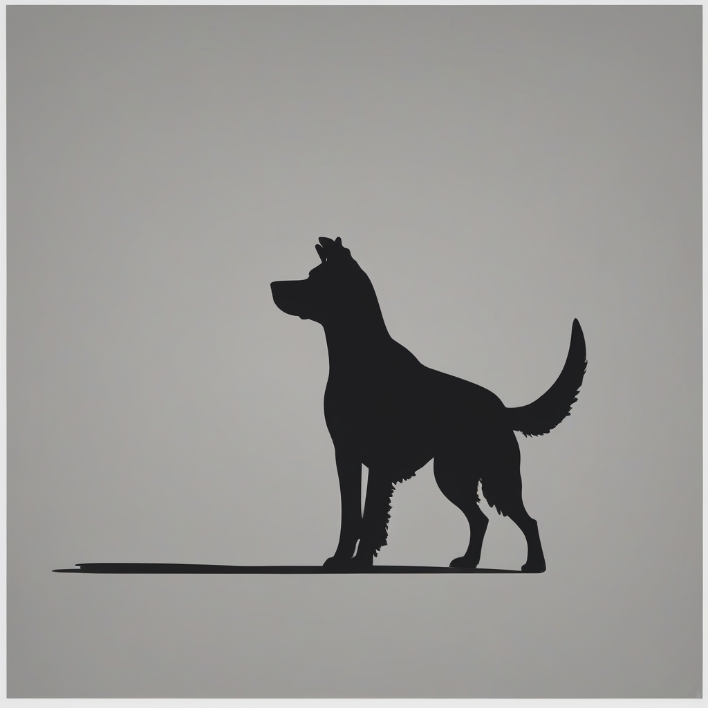 a dog silhouette standing sideways by मुफ्त एआई छवि जनरेटर - बिना लॉगिन के✨ | AIGAZOU