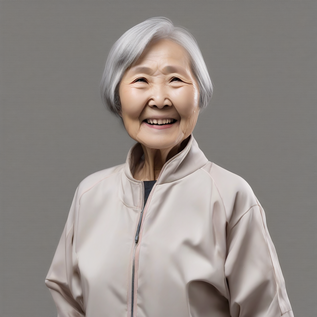 asian elderly woman showing sportswear on white background by मुफ्त एआई छवि जनरेटर - बिना लॉगिन के✨ | AIGAZOU