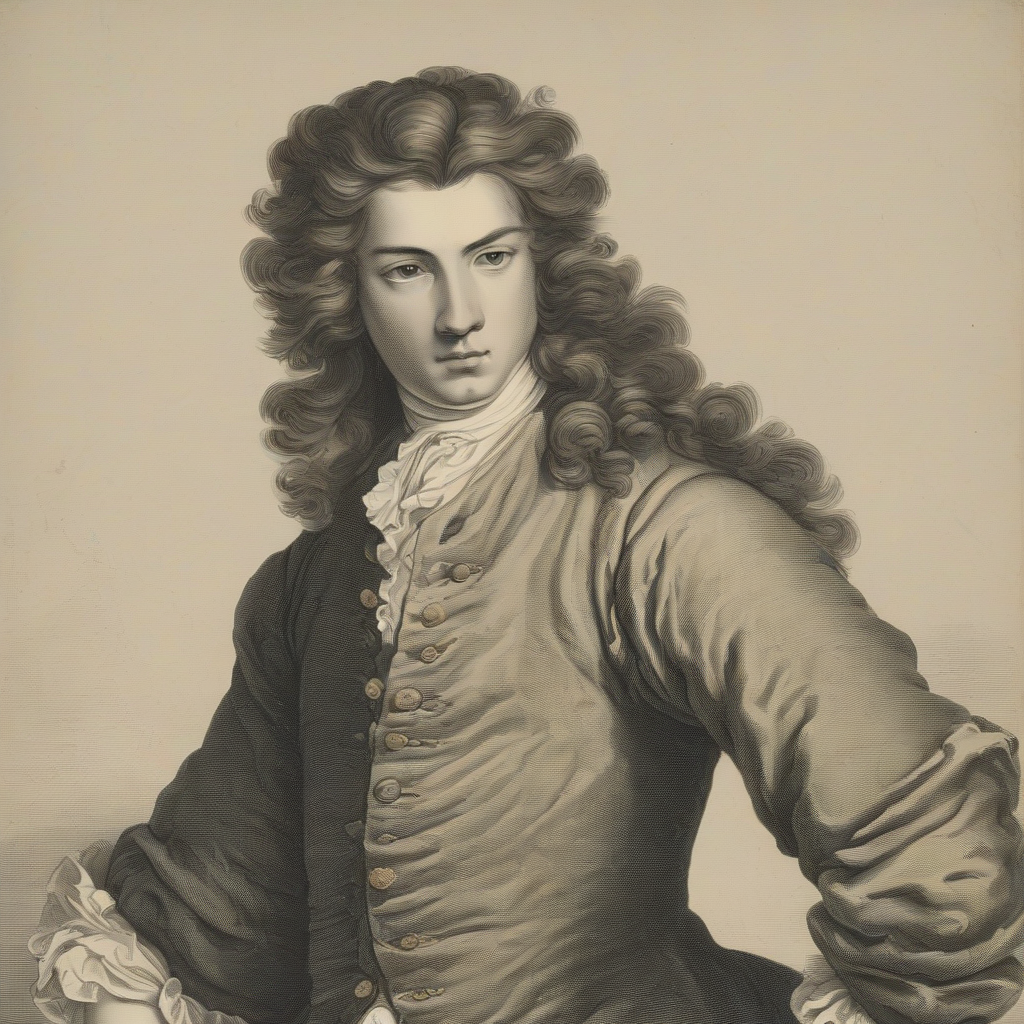 young man 17 long hair 18th century fashion beaten by Free AI Image Generator & Maker - No login required✨ | AIGAZOU