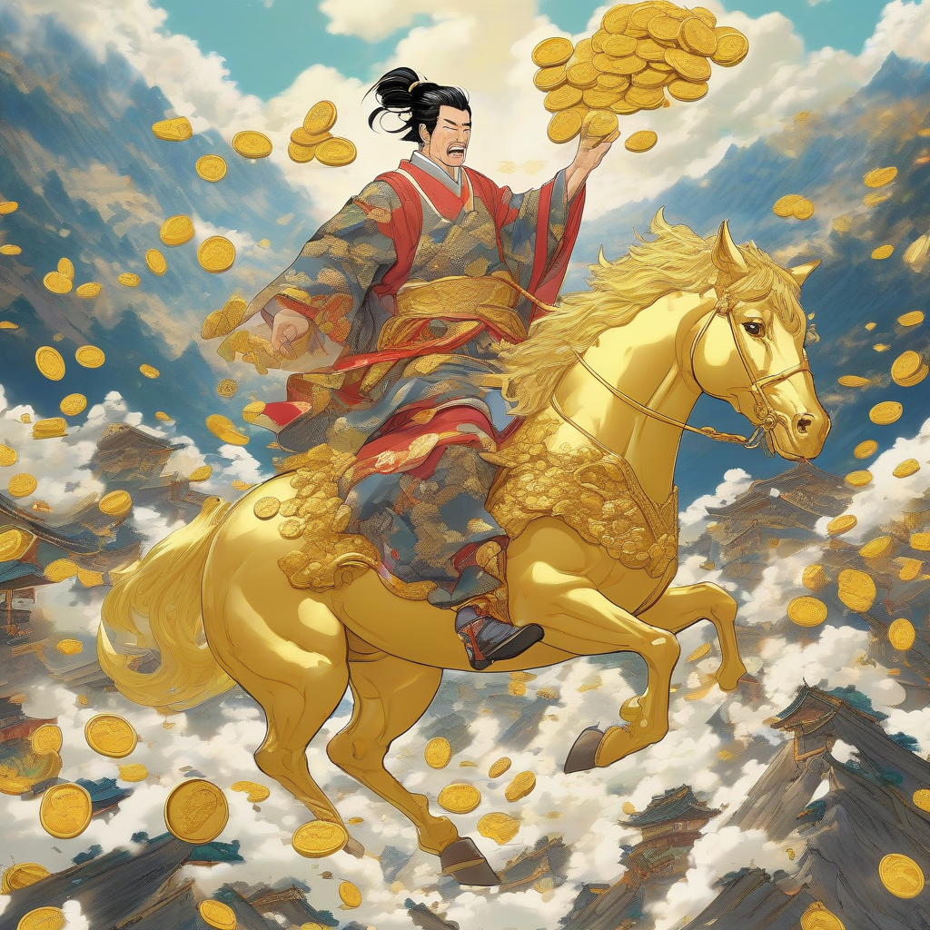 hero toshisan gives gold coins to poor by Free AI Image Generator & Maker - No login required✨ | AIGAZOU