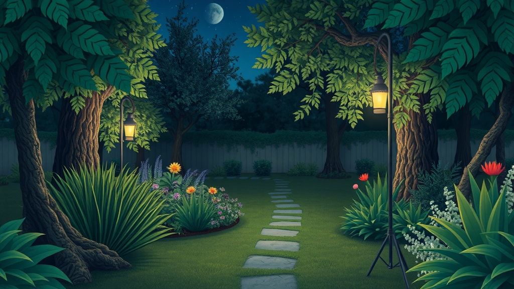 night garden by Free AI Image Generator & Maker - No login required✨ | AIGAZOU