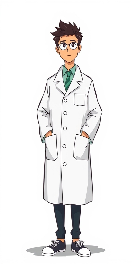 scientist in lab coat simple background by Free AI Image Generator & Maker - No login required✨ | AIGAZOU