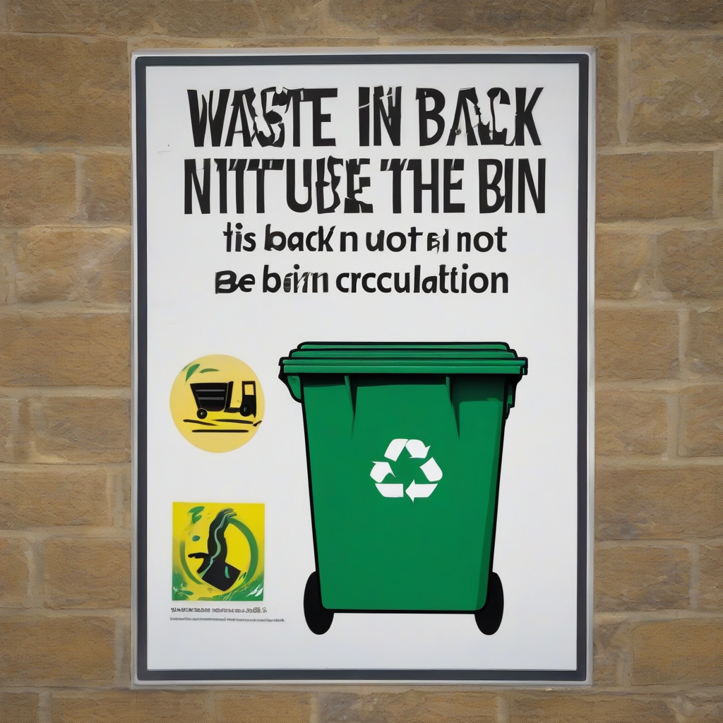 poster on waste in bins not to be recycled by Free AI Image Generator & Maker - No login required✨ | AIGAZOU