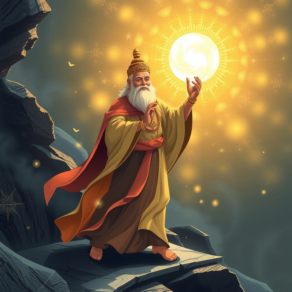enlightened master in his light on the path by Free AI Image Generator & Maker - No login required✨ | AIGAZOU