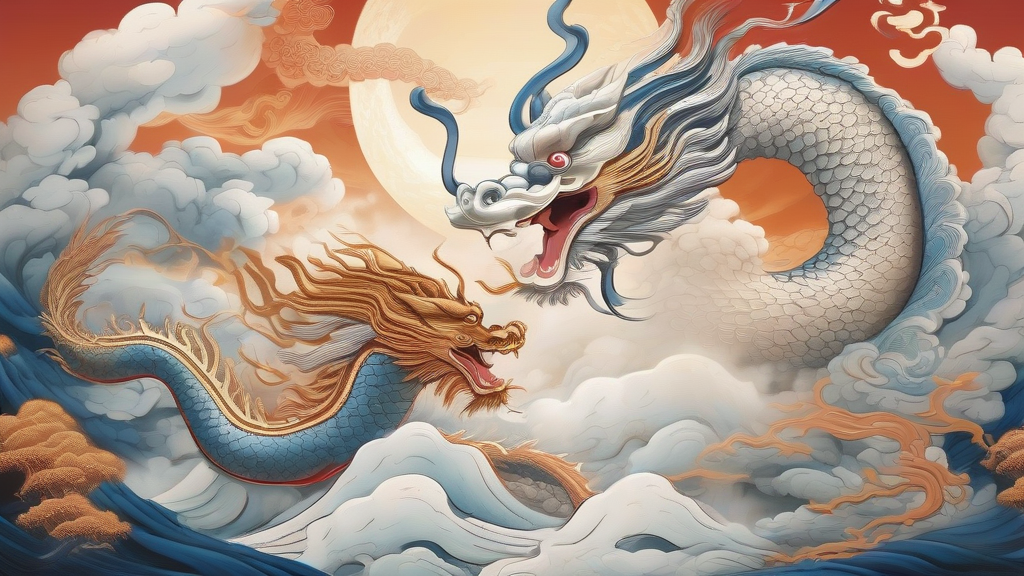 dragon phoenix chinese mythology artwork by Free AI Image Generator & Maker - No login required✨ | AIGAZOU