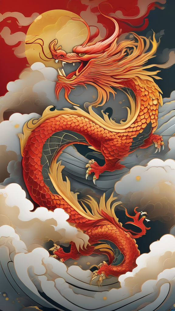 majestic dragon phoenix dance chinese art by Free AI Image Generator & Maker - No login required✨ | AIGAZOU
