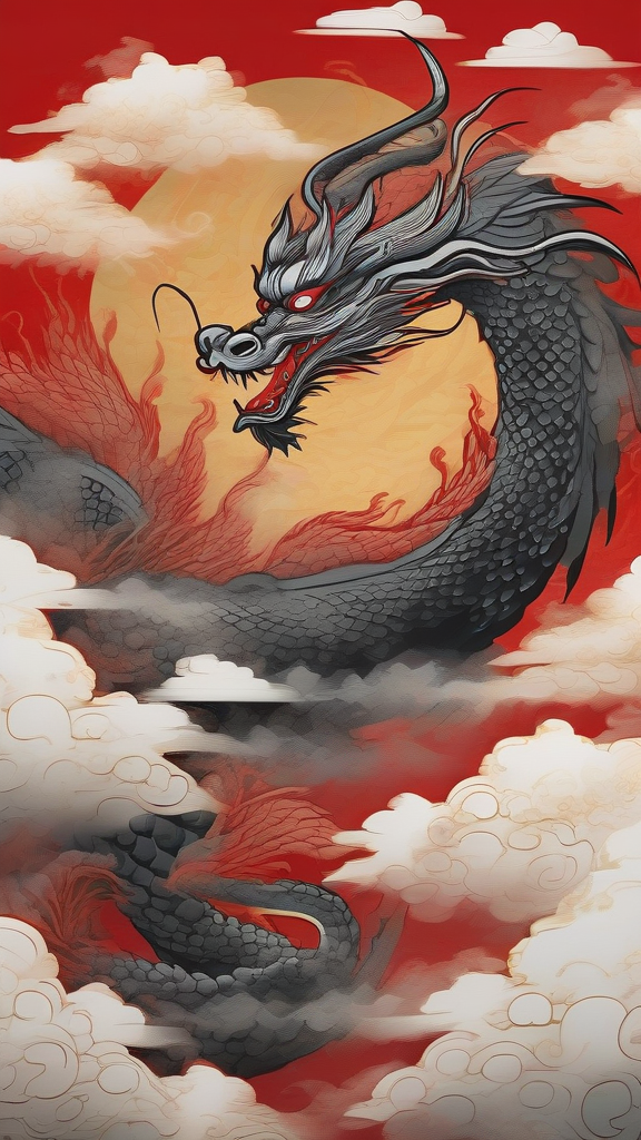 dragons phoenixes soaring through mystical clouds by Free AI Image Generator & Maker - No login required✨ | AIGAZOU